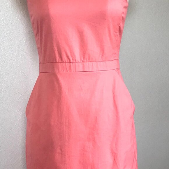 JCREW Salmon colored dress Size 0 (Sm) with pockets - Picture 2 of 12